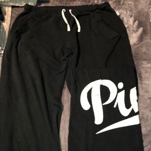 PINK wide leg sweats, oversized